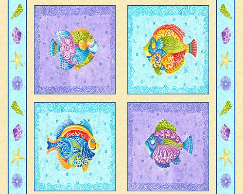 JEWELS OF THE SEA 24333 Z Fish Multi Quilting Treasures