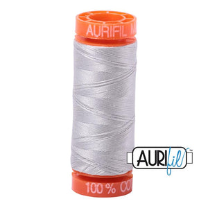 AURIFIL THREAD BMK50 2615 Aluminium 50 wt 218 Yard 100% Cotton Mako