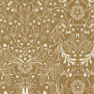 DECORUM 30681 22 Goodness Caramel Damask Basic Grey MODA