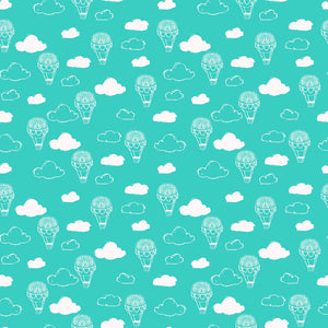 LITTLE THICKET 14530 TRQ Turquoise Hot Air Balloons 3 Wishes