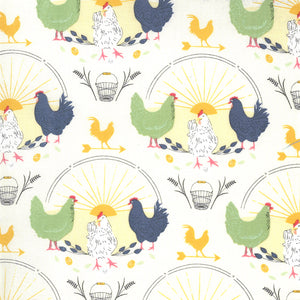 BREAK OF DAY 43100 11 Ivory Chickens Sweetfire Road MODA