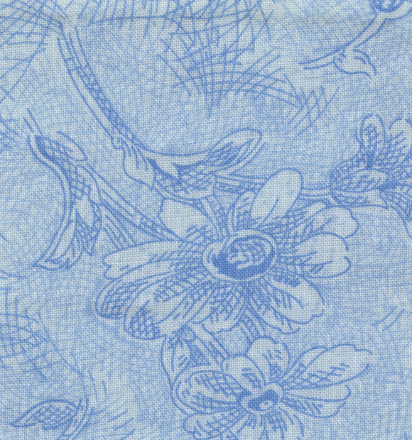 NOSTALGIA 0490 0E Floral True Blue Benartex