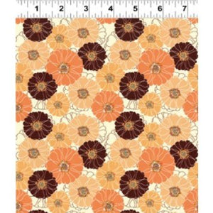 GARDEN JOY Y1265 35 Floral Light Orange Karen Roti Clothworks