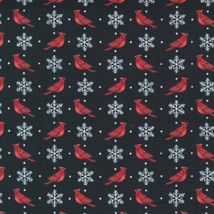 HOME SWEET HOLIDAYS 56005 15 Black Cardinals Deb Strain MODA