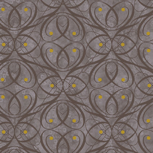 FRENCH TWIST A 5733 MLN Damask Taupe Metallic Lonni Rossi Andover FQ