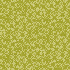 DECO FLOWERS TP 1145 G Circles Green Makower UK Andover