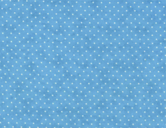 ESSENTIAL DOTS 8654 35 Turquoise Background White Dots  MODA BASICS