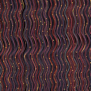 BELLISIMA 26213 JP Black / Dk Pink Wavy Stripe Quilting Treasures