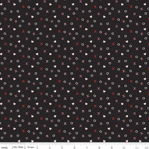 FALLING IN LOVE c11283 Black X's & O's Dani Mogstad Riley Blake