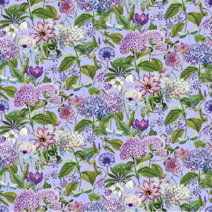 FLEURS de JARDIN DP23939 44 Blue Purple Large Packed Flowers Michel Design Works Northcott