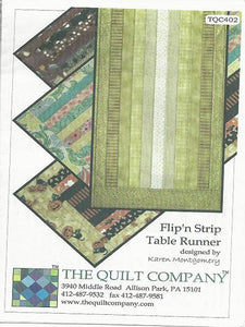 FLIP &rsquo;n STRIP TABLE RUNNER TQC402 Pattern Table Runner Karen Montgomery The Quilt Company
