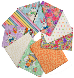 FUNNY BUNNY 28700 X Multi Fat Quarter Bundle Quilting Treasures