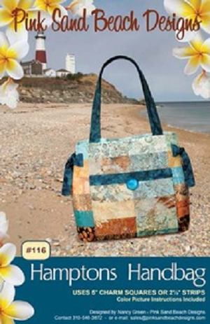 PSBD116 HAMPTONS HANDBAG Pattern Pink Sand Beach Designs