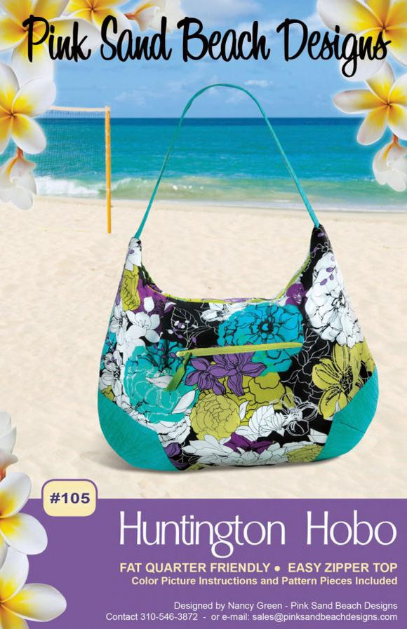 PSBD105 HUNTINGTON HOBO BAG Pattern Pink Sand Beach Designs