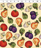 JUST COOKIN’ Y1303 2 Vegetable Toss Light Creme Sue Zipkin Clothworks