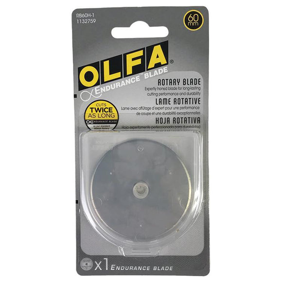 OLFA 1132759 RB60H Endurance Blades Rotary Cutter 60mm