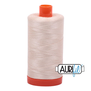 AURIFIL THREAD BMK50 2000 Light Sand 50 wt 1300 MT 100% Cotton Mako