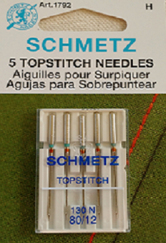 SCHMETZ NEEDLES 1792 Topstitch Sharp Size 12/80 Sewing Machine