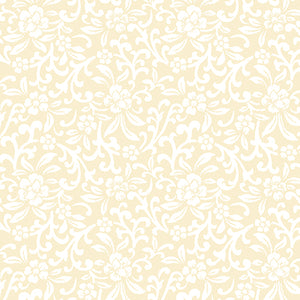 BETTER BASICS DELUXE 7808 07 Scroll Floral White/ Ecru Kanvas