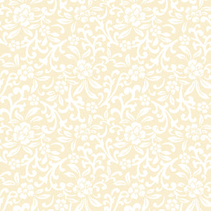 BETTER BASICS DELUXE 7808 07 Scroll Floral White/ Ecru Kanvas