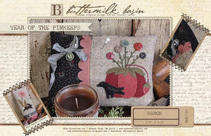 YEAR OF THE PINKEEPS BMB1172 BOM March Pincushions Buttermilk Basin
