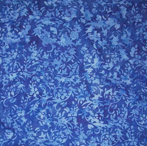 BOHO BEACH BATIK 80219 45 Floral Royal Blue Banyan Batiks