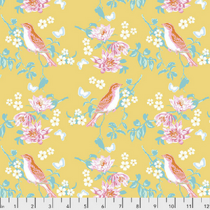 DARLING MEADOW PWTW167.Mustard Floral Tanya Whelan Free Spirit
