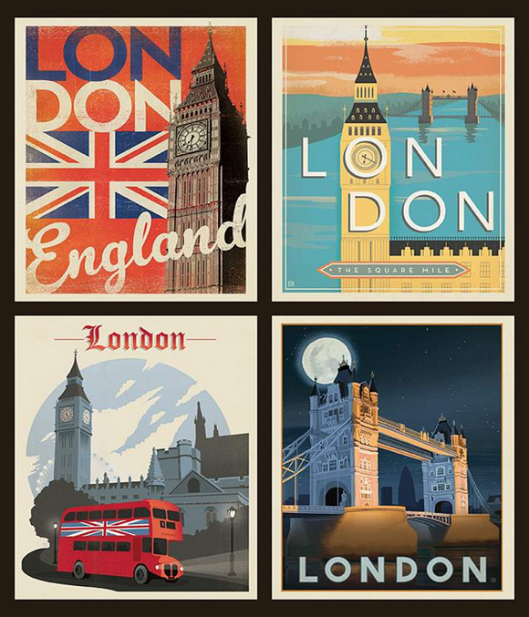 DESTINATIONS PP10028 London Pillow Panels Riley Blake