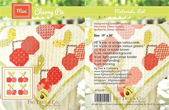 FTQ 991 CHERRY PIE MINI Pattern Joanna Figueroa Fig Tree