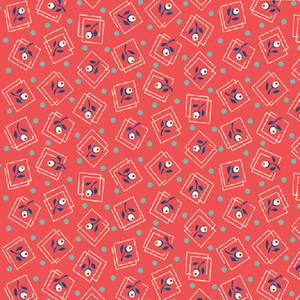 HARLOW 26512 C Flower Buds Coral Quilting Treasures