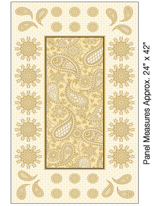 JUBILEE EMBROIDERY 5491M 07 Panel Creme Metallic Amanda Murphy Contempo