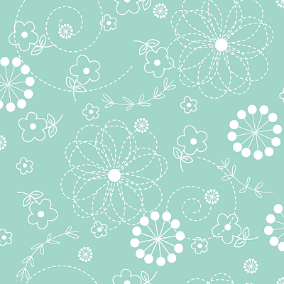 KIMBERBELL BASICS MAS8246 Q Doodles Turquoise Maywood