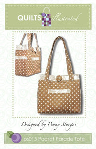 QIPS 015 POCKET PARADE TOTE Penny Sturges Quilts Illustrated