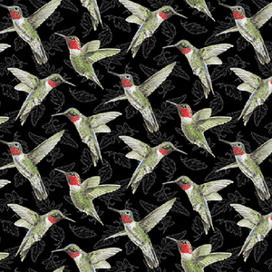 POPPY MEADOWS 1991 96 Black Hummingbirds Henry Glass