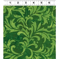 BOTANICA 2 FB016 22 Swirls Dk Green Fresh Batiks Clothworks