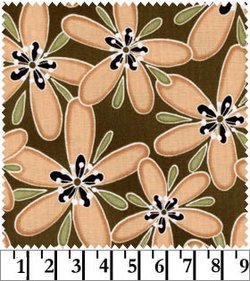 DANDELION DAYDREAM 8012-A Full Bloom,  Apricot & Brown, Maywood