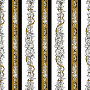 QUEEN BEE 23312 Z Wallpaper Stripe White Tara Reed Quilting Treasures