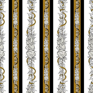 QUEEN BEE 23312 Z Wallpaper Stripe White Tara Reed Quilting Treasures