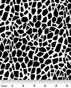 JUNGLE JIVE 5446 12 Giraffe Spots Black & White Kanvas