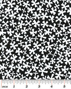 JUNGLE JIVE 5449 12 Jungle Flowers Black & White Kanvas