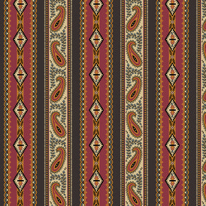 LEESBURG 5857 N Stripe Burnt Orange Andover FAT QUARTER