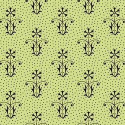 LETTER STITCH 24058 H Floral Green Janet Wecker Frisch QT