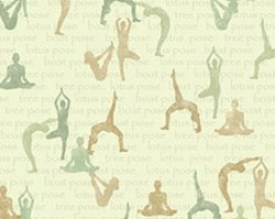 NAMASTE 23183 H Yoga Posses Moss Quilting Treasures