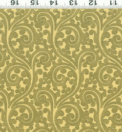 SCARLET Y0970 24 Scrolls, Olive, Pamela Mostek, Clothworks