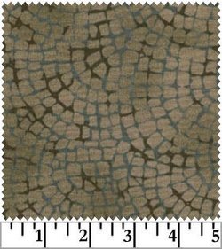 SERENITY BASICS 21589 D Mosaic Tiles Brown Diawabo FAT QUARTER