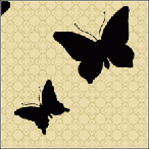 SONORA 3332 12 Butterfly Silhouette Nutmeg Benartex