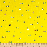 PARTY ANIMALS 26224 S Happy Eyes Yellow Quilting Treasures