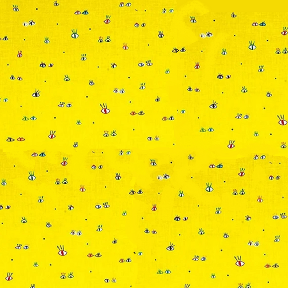 PARTY ANIMALS 26224 S Happy Eyes Yellow Quilting Treasures