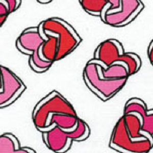 SMOOCHES 5266 09 Charmed Hearts White Greta Lynn Kanvas