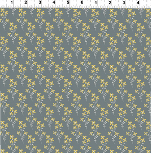 VINTAGE SUNSHINE Y1514 7 Floral Grey Ellen Crimi-Trent Clothworks